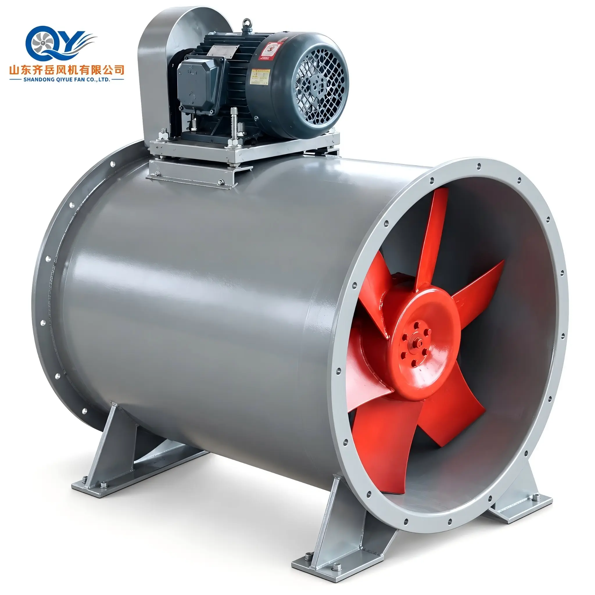 GD40 high-temperature axial flow fan with external motor and belt drive